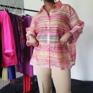 Sheer Oversize Blouse PLUS Size 2x